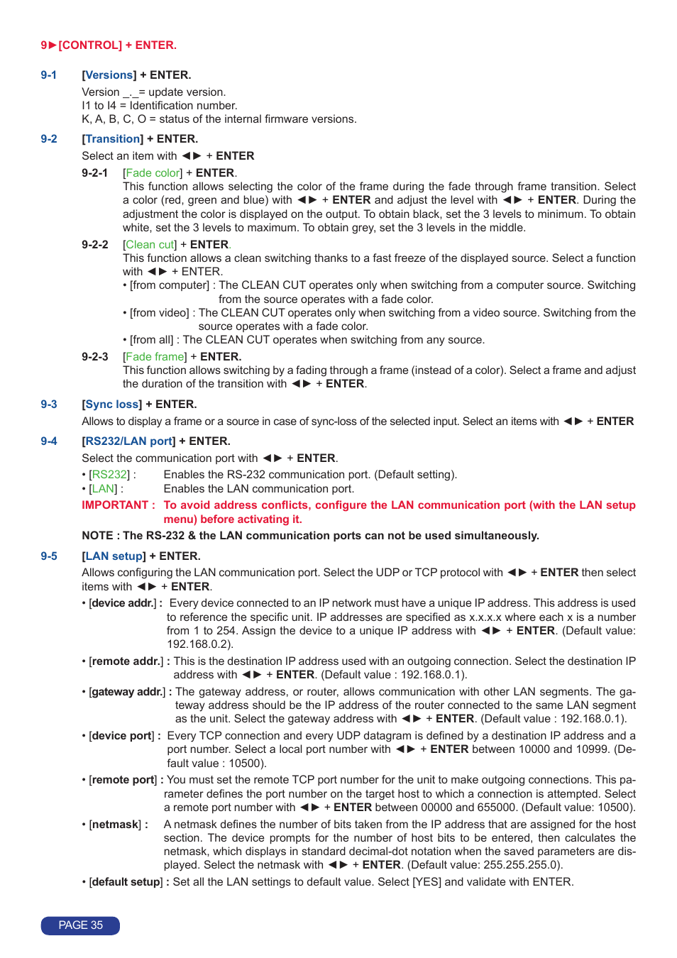 Analog Way Quattro Value User Manual | Page 36 / 58