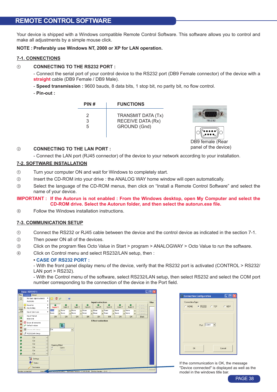 Remote control software | Analog Way Quattro Value User Manual | Page 39 / 58