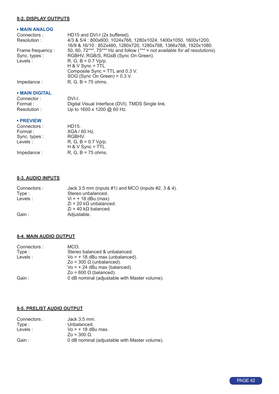 Analog Way Quattro Value User Manual | Page 43 / 58