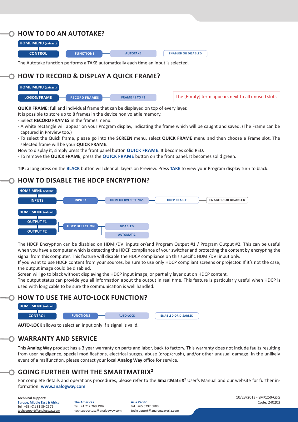 Analog Way SmartMatriX2 User Manual | Page 4 / 4