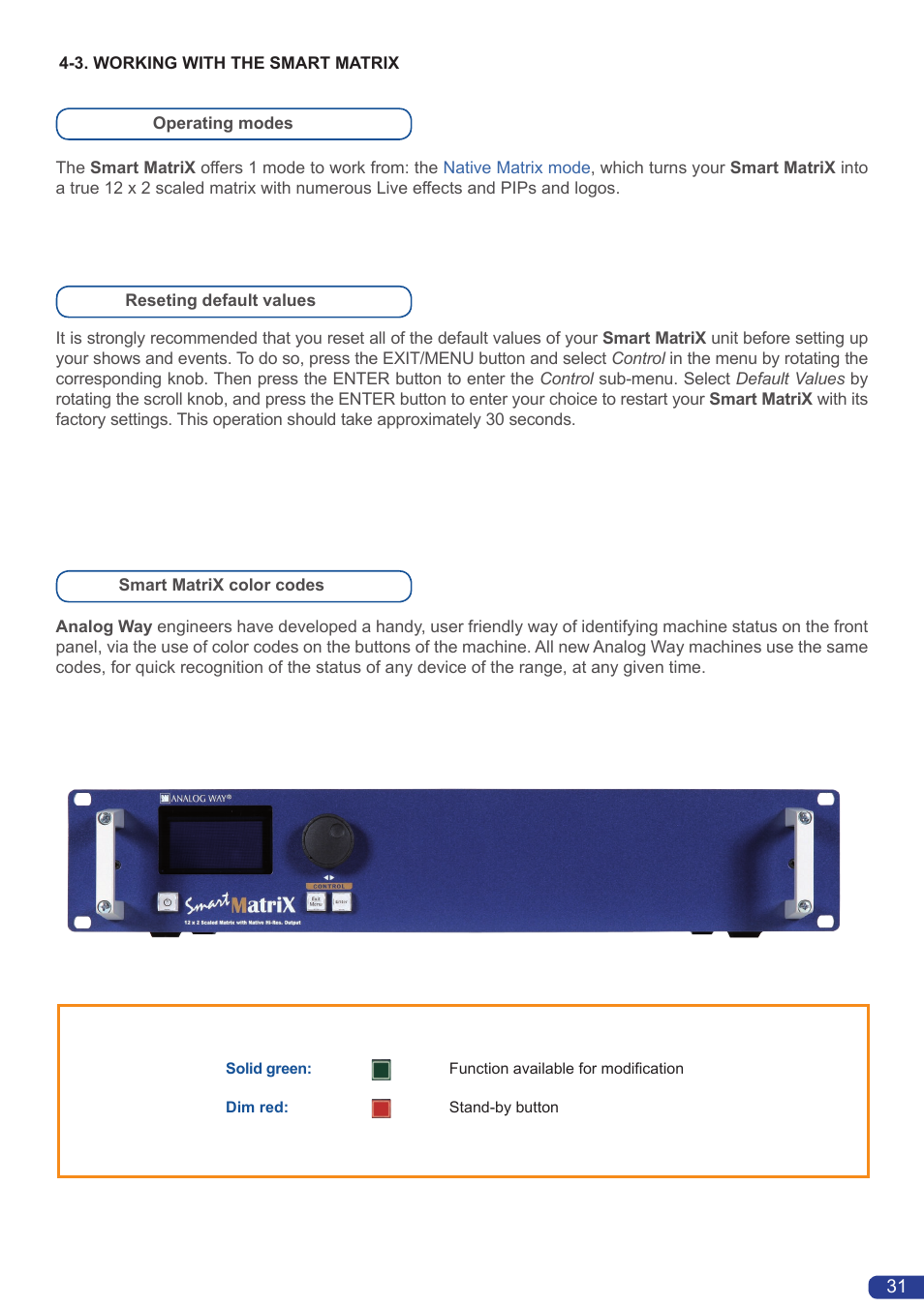 Analog Way Smart MatriX User Manual | Page 33 / 75