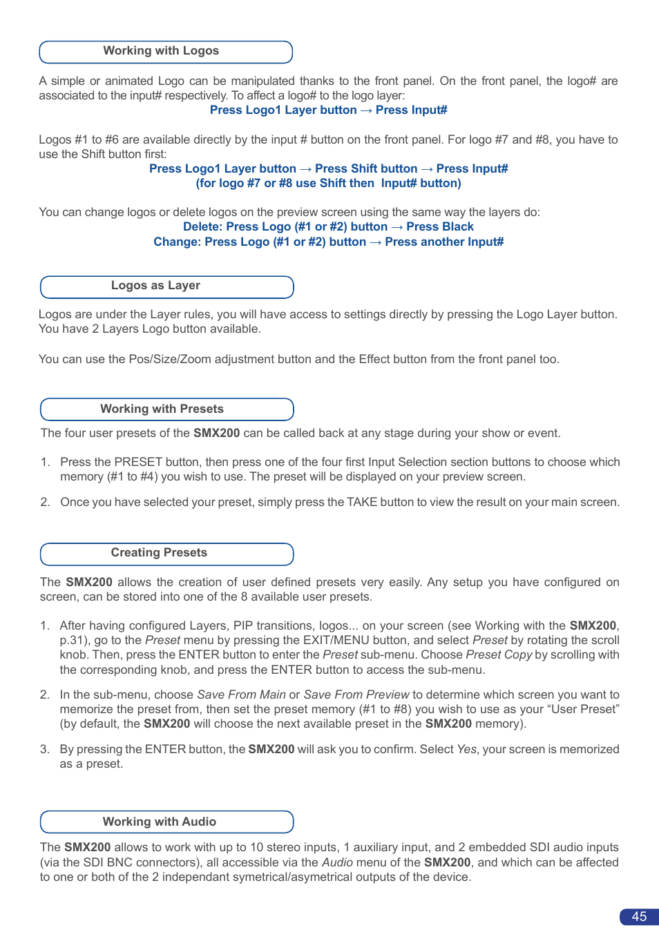 Analog Way Smart MatriX User Manual | Page 47 / 75