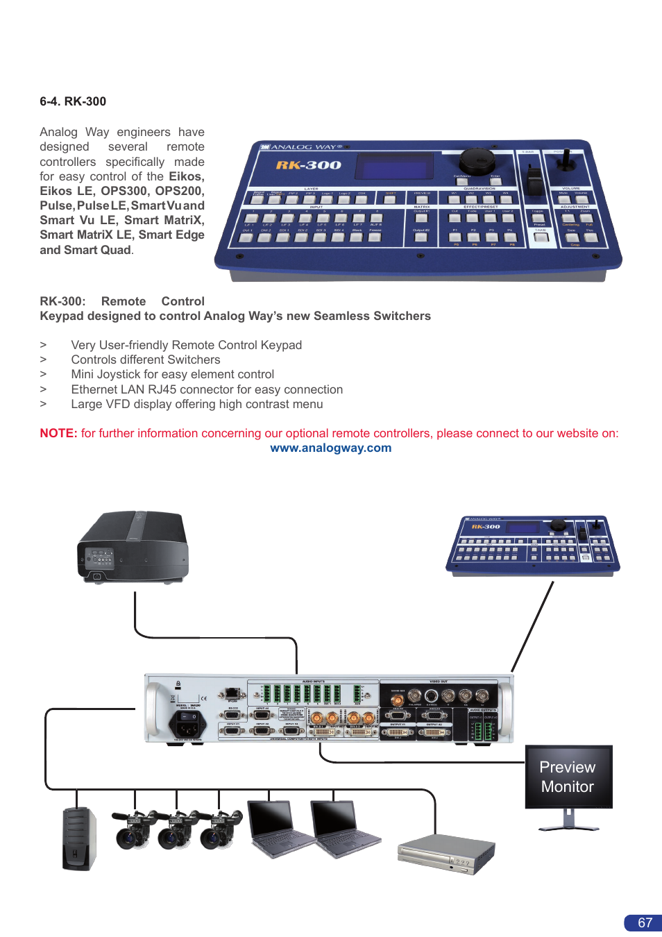 Preview monitor | Analog Way Smart MatriX User Manual | Page 69 / 75
