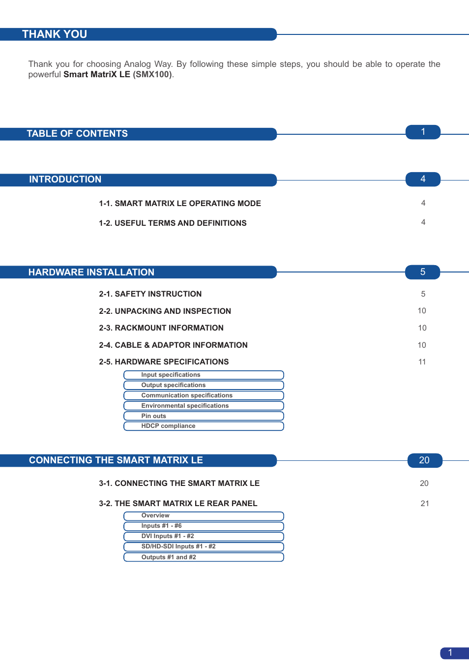 Analog Way Smart MatriX LE User Manual | Page 2 / 56