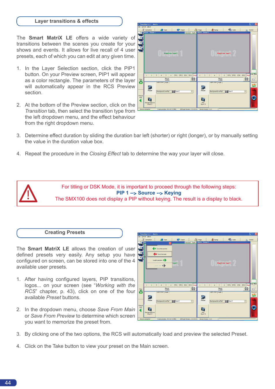 Analog Way Smart MatriX LE User Manual | Page 45 / 56