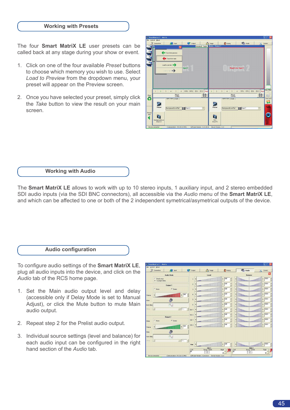 Analog Way Smart MatriX LE User Manual | Page 46 / 56