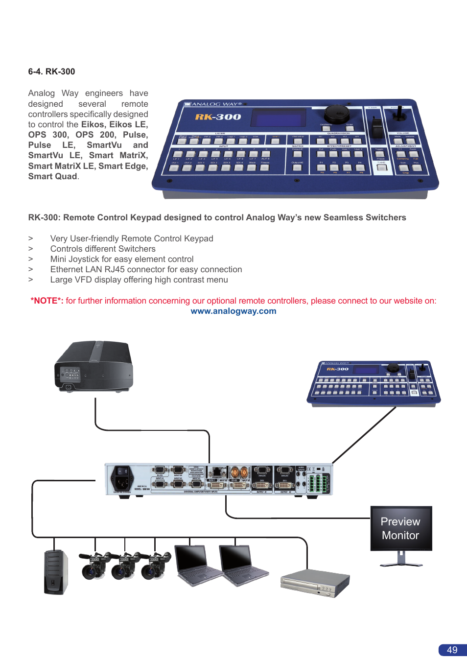 Preview monitor | Analog Way Smart MatriX LE User Manual | Page 50 / 56