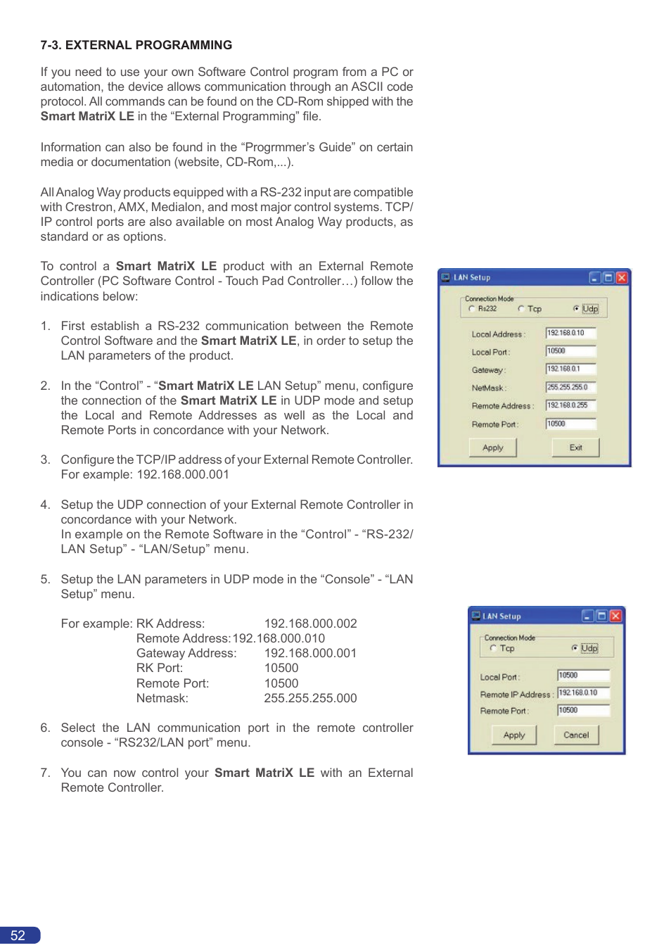 Analog Way Smart MatriX LE User Manual | Page 53 / 56