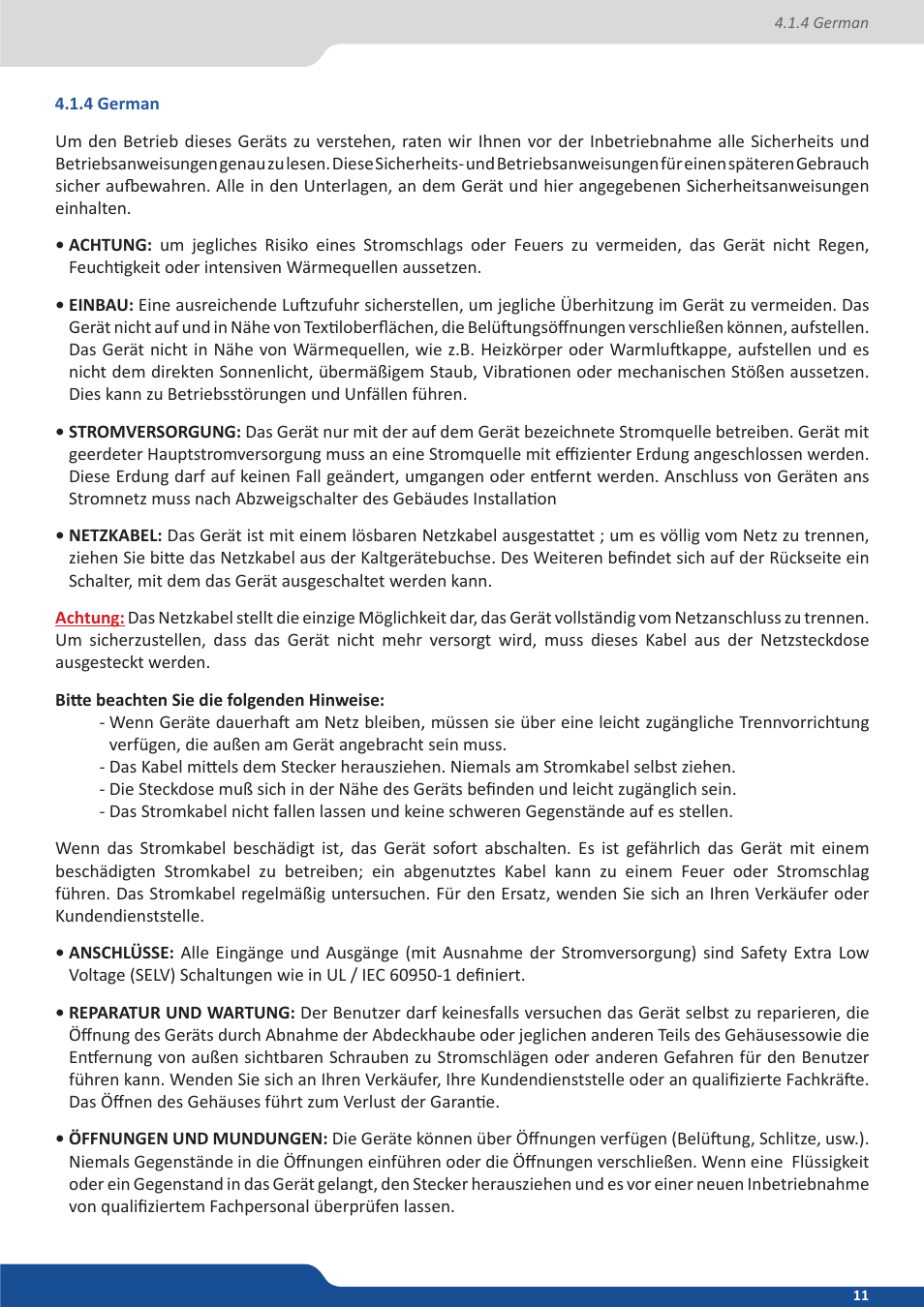 4 german | Analog Way QuickMatriX User Manual | Page 11 / 87