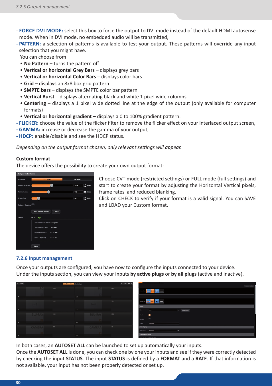 6 input management | Analog Way QuickMatriX User Manual | Page 30 / 87