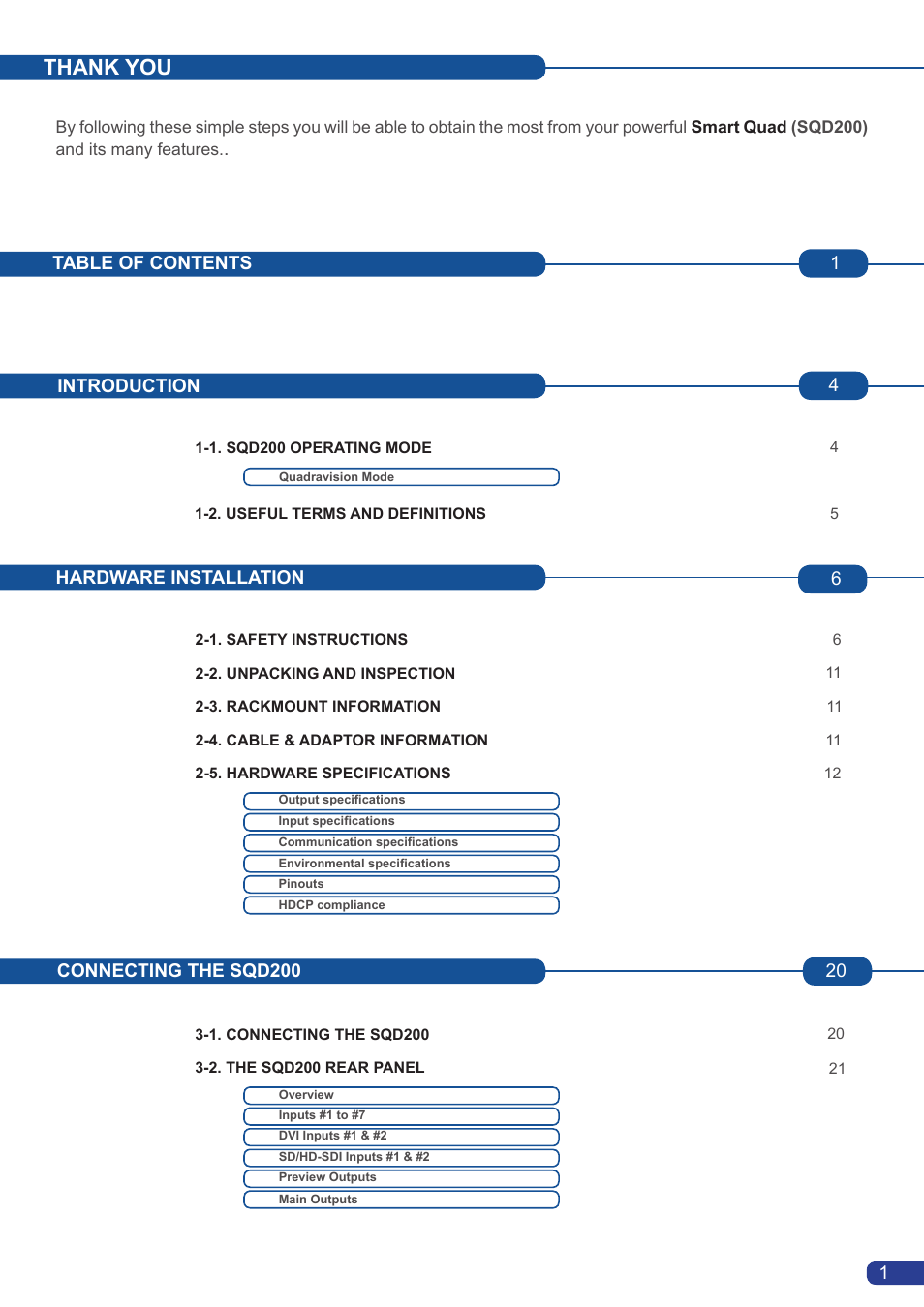Analog Way Smart Quad User Manual | Page 3 / 68