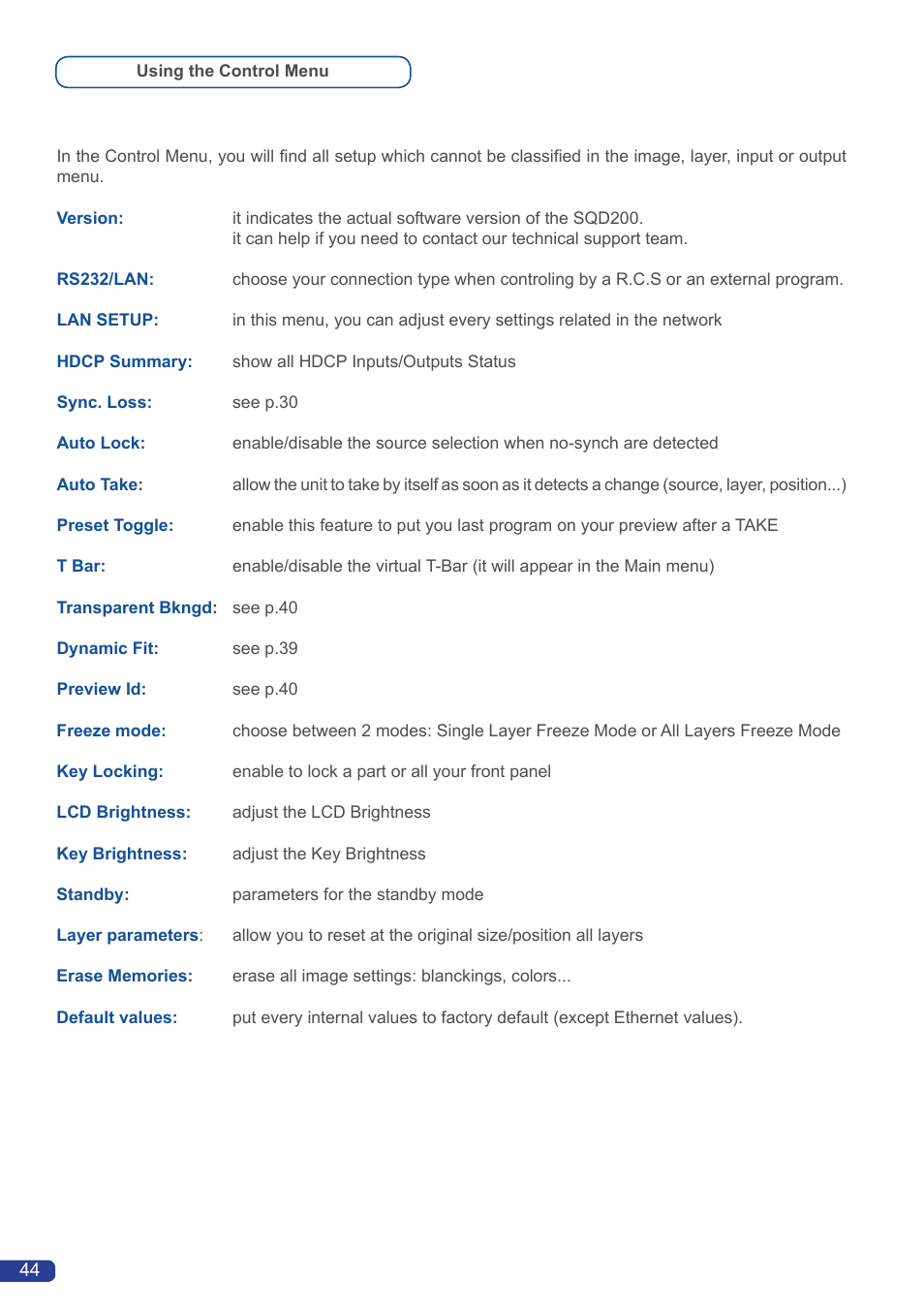 Analog Way Smart Quad User Manual | Page 46 / 68