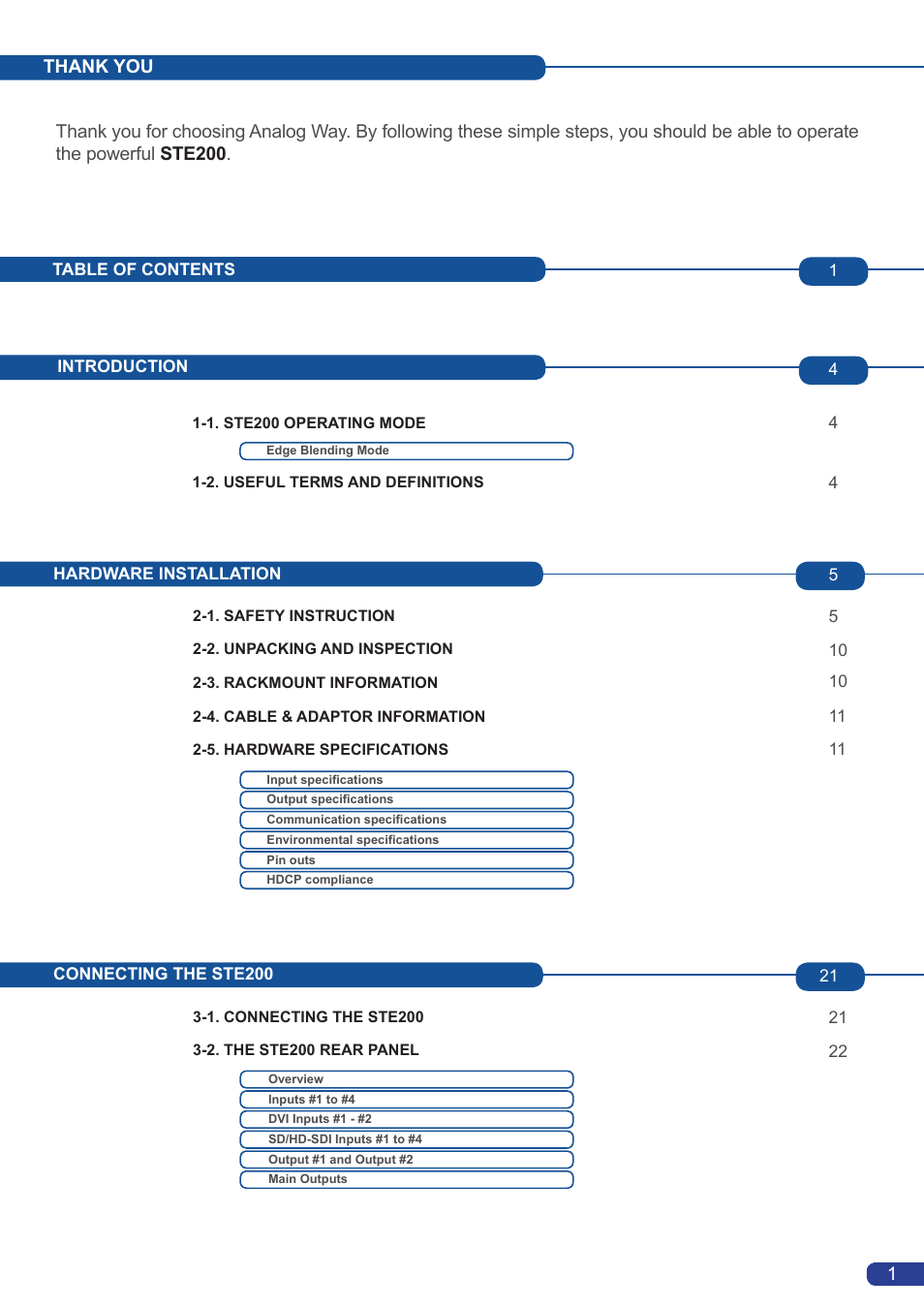 Analog Way Smart Edge FX User Manual | Page 3 / 72