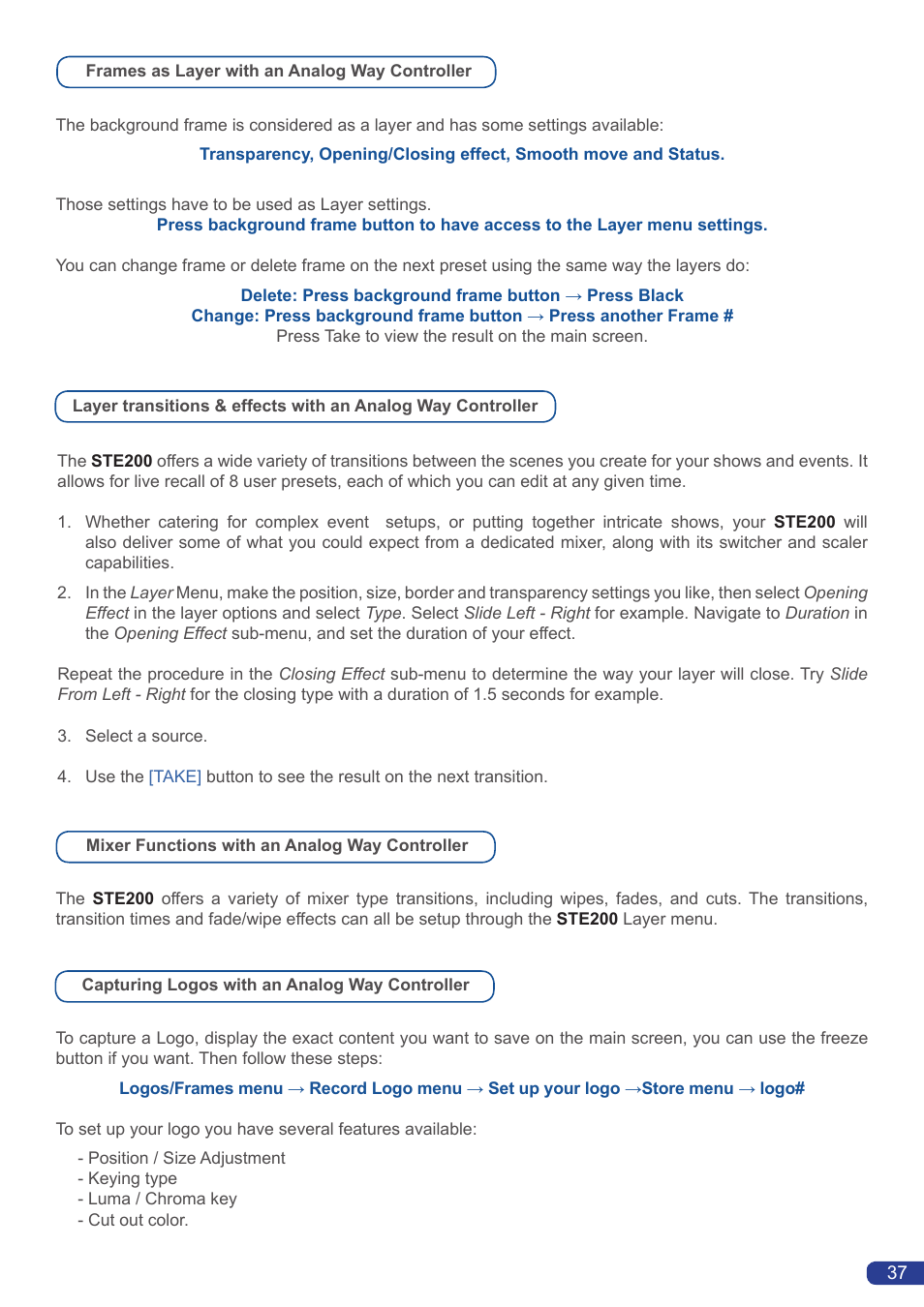 Analog Way Smart Edge FX User Manual | Page 39 / 72