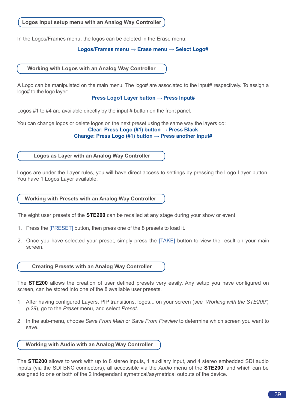 Analog Way Smart Edge FX User Manual | Page 41 / 72