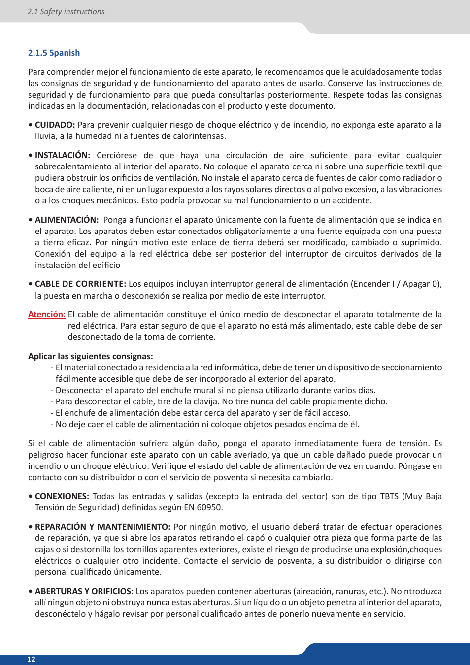 5 spanish | Analog Way Orchestra2 User Manual | Page 12 / 48