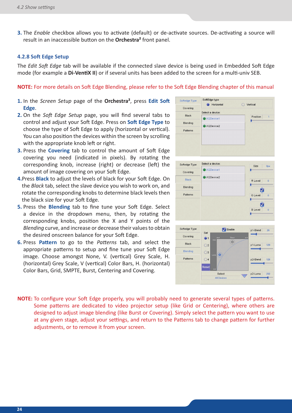 8 soft edge setup | Analog Way Orchestra2 User Manual | Page 24 / 48