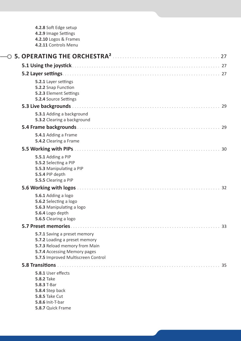 Operating the orchestra | Analog Way Orchestra2 User Manual | Page 4 / 48