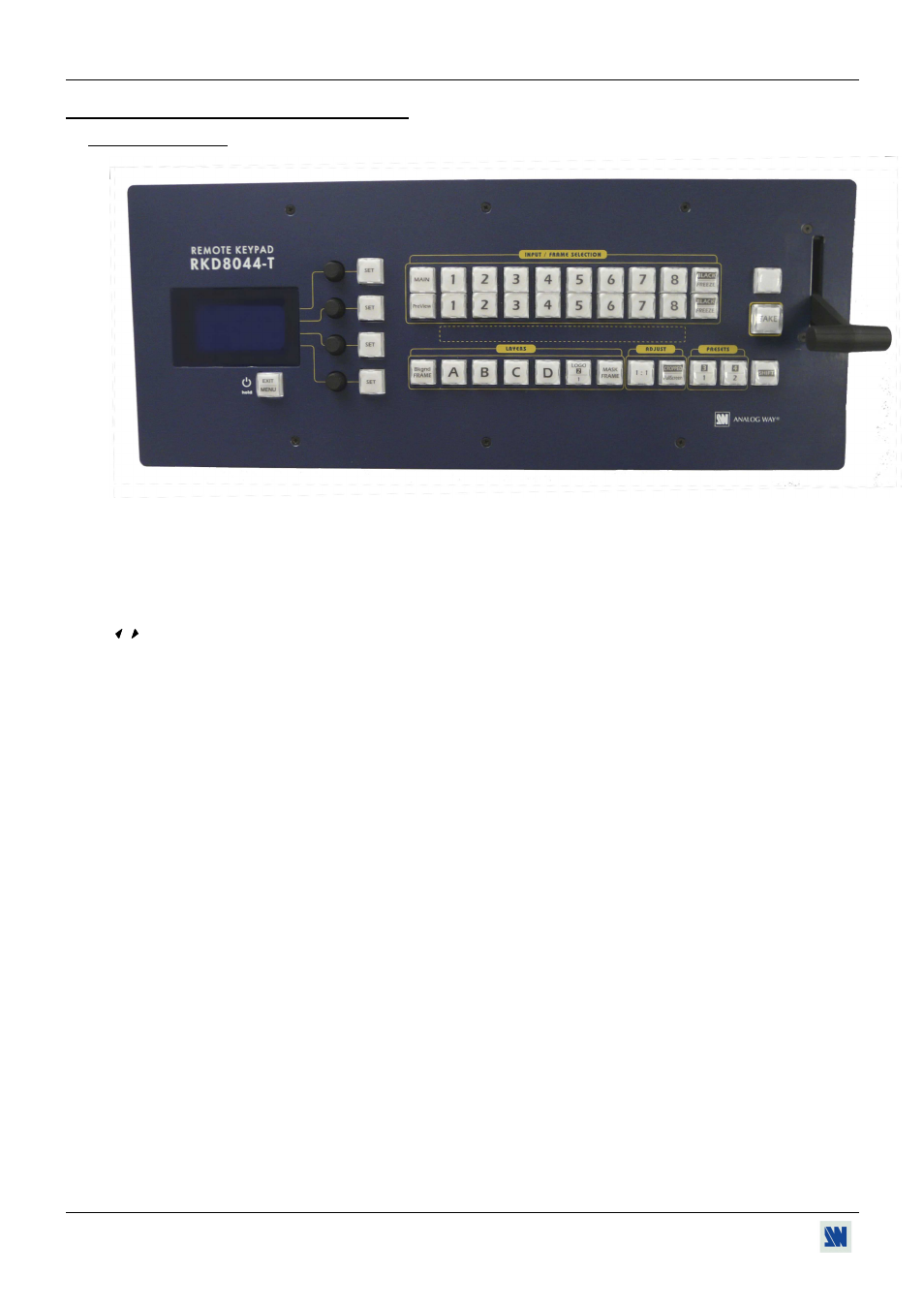 Chapter 2 : technical description | Analog Way RKD8044-T User Manual | Page 6 / 13