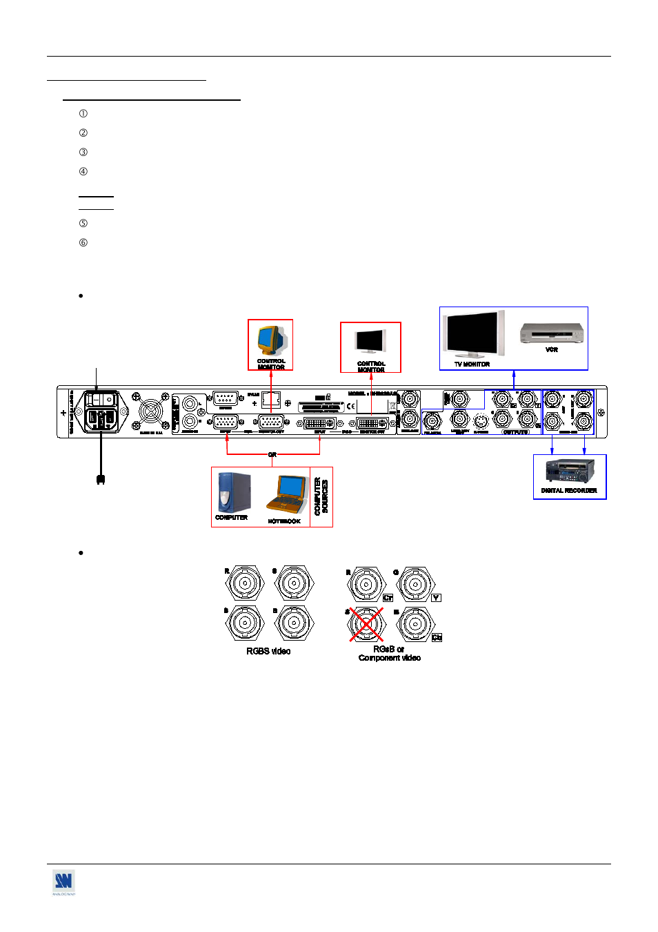 Chapter 2 : starting, 1. broad scan connections | Analog Way Broad Scan HD User Manual | Page 15 / 45