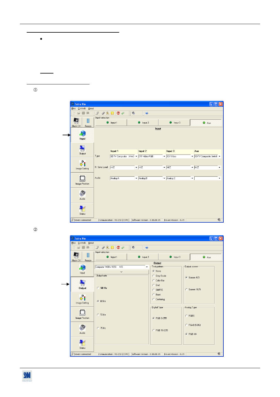 4. using the software | Analog Way Tetra-VIO User Manual | Page 29 / 41