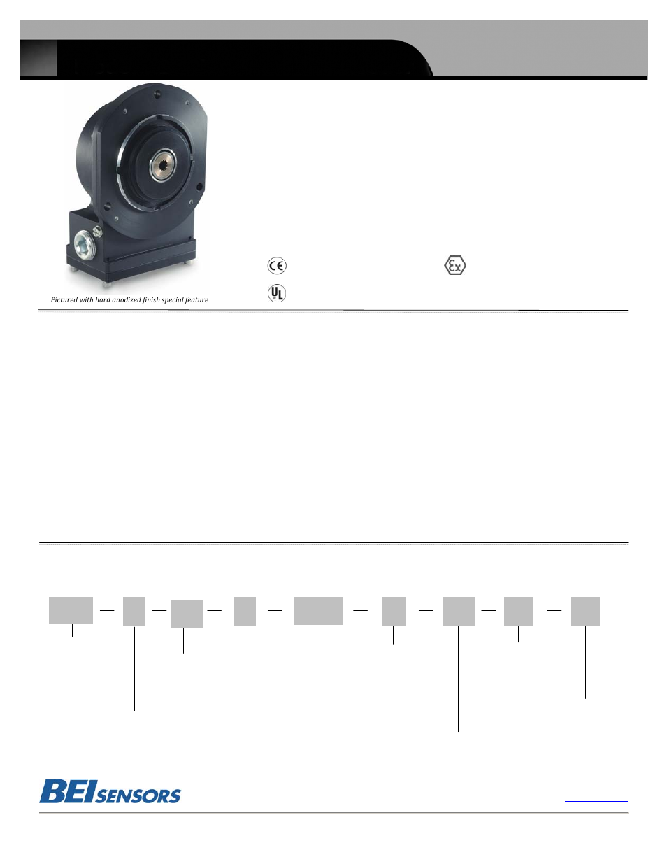 BEI Sensors HS52 Incremental Explosion Proof Encoder User Manual | 2 pages