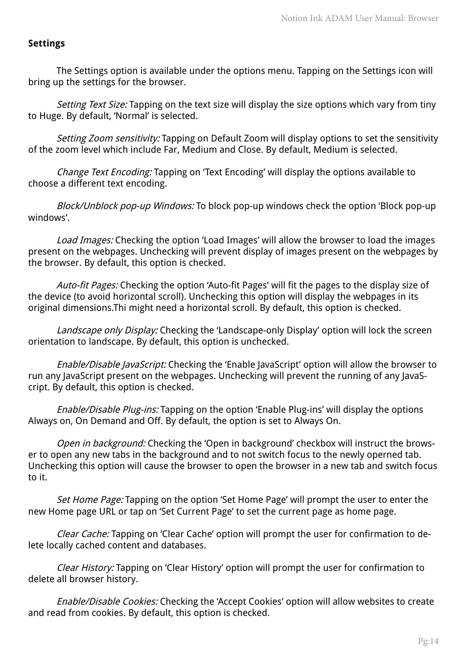 NOTION Inc Inc Adam User Manual | Page 16 / 43