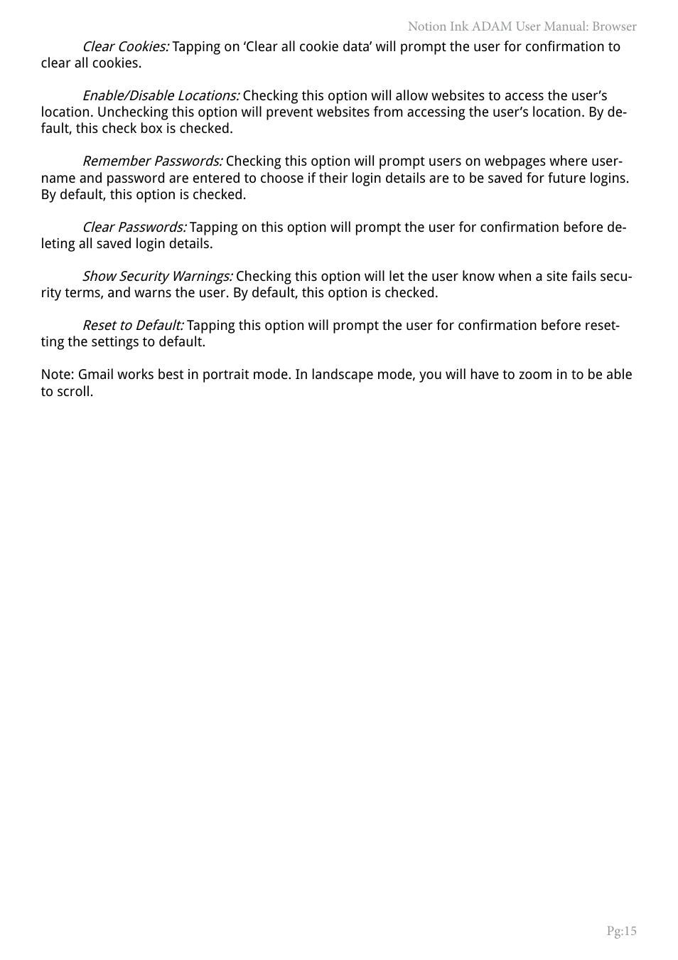 NOTION Inc Inc Adam User Manual | Page 17 / 43