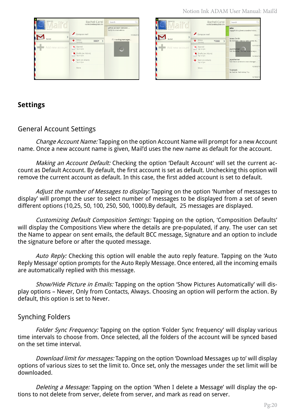 NOTION Inc Inc Adam User Manual | Page 22 / 43