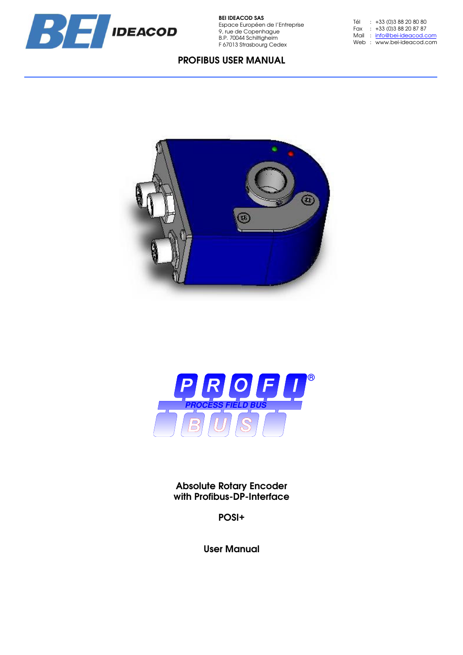 BEI Sensors PHU9 Absolute Hollow Shaft Encoder User Manual | 39 pages