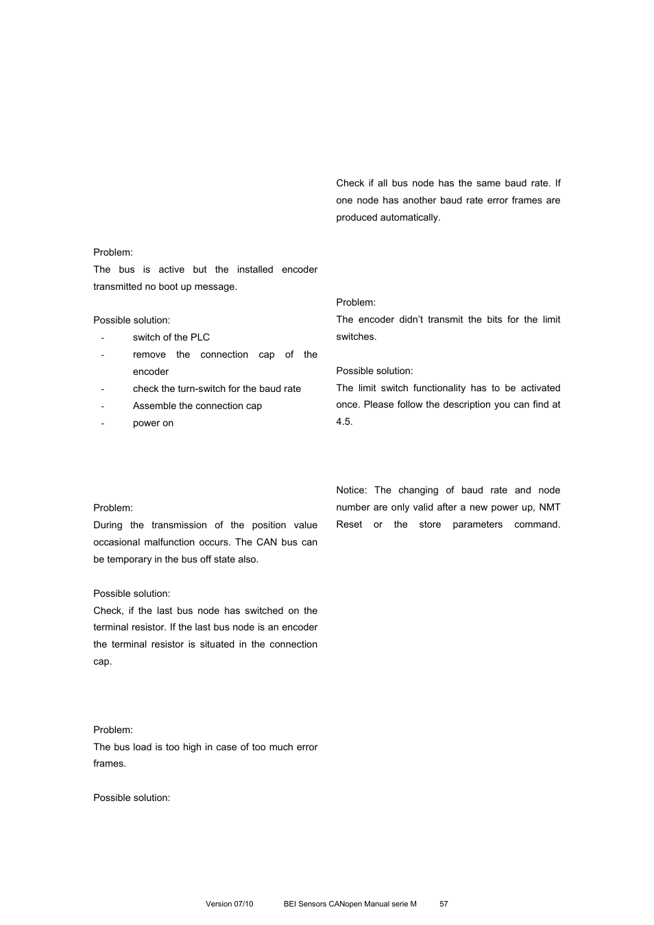 Troubleshooting | BEI Sensors MHK5 Absolute Hollow Shaft Encoder User Manual | Page 57 / 77