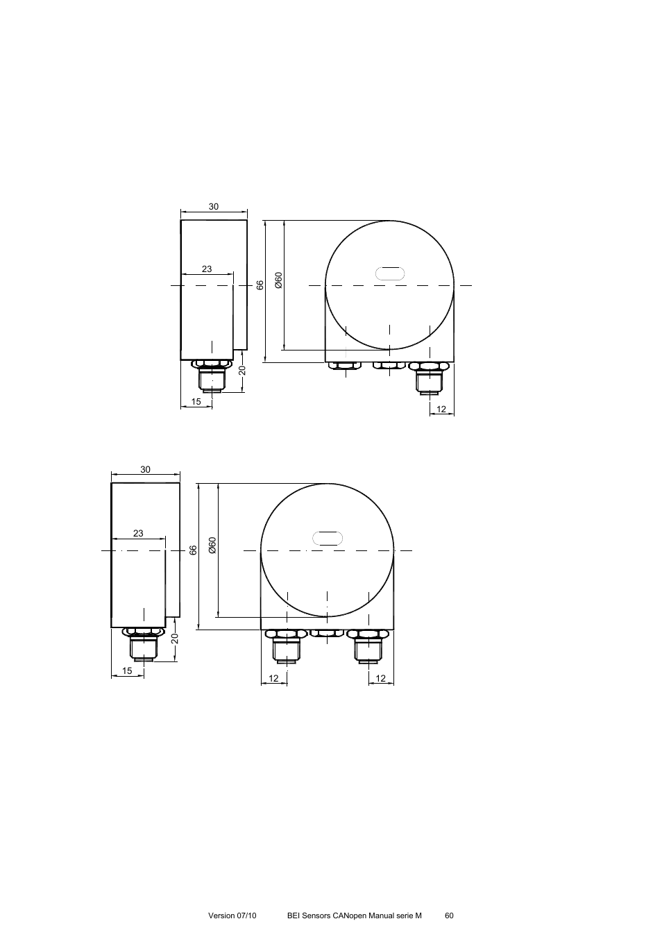 BEI Sensors MHK5 Absolute Hollow Shaft Encoder User Manual | Page 60 / 77