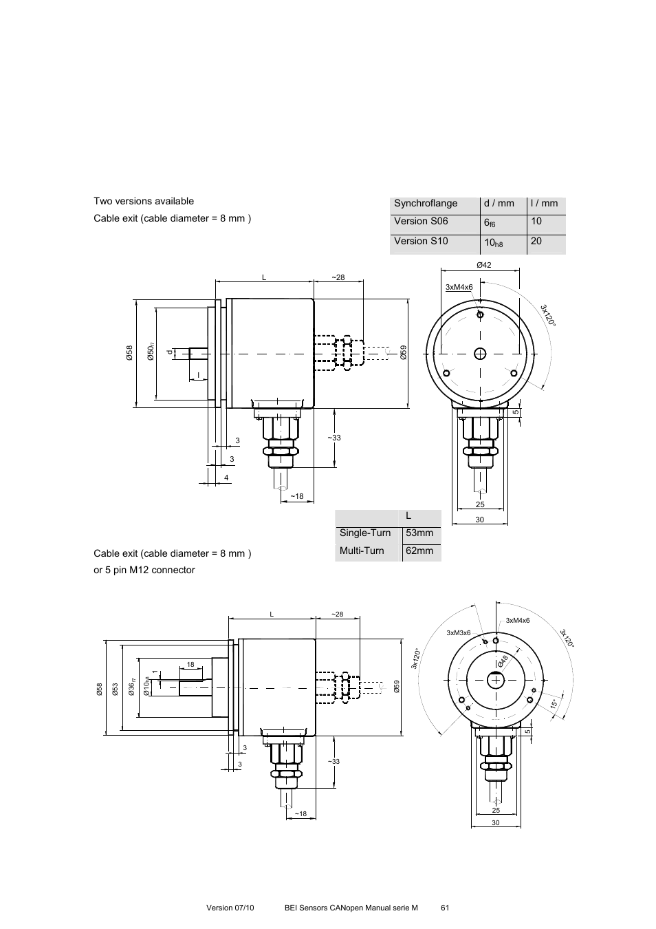 BEI Sensors MHK5 Absolute Hollow Shaft Encoder User Manual | Page 61 / 77
