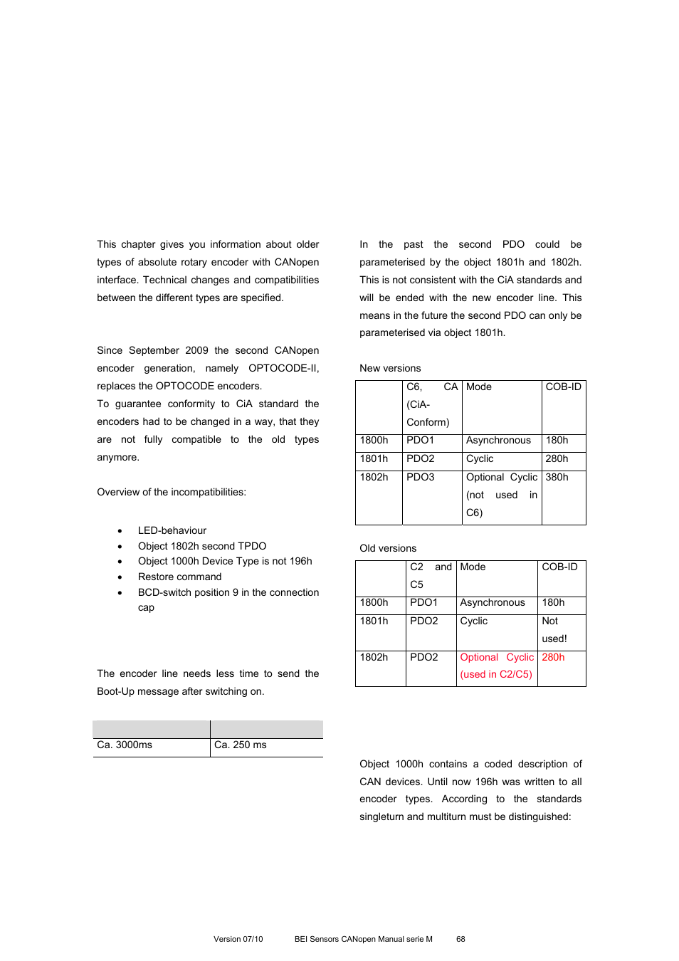 Appendix b: history and compatibility | BEI Sensors MHK5 Absolute Hollow Shaft Encoder User Manual | Page 68 / 77