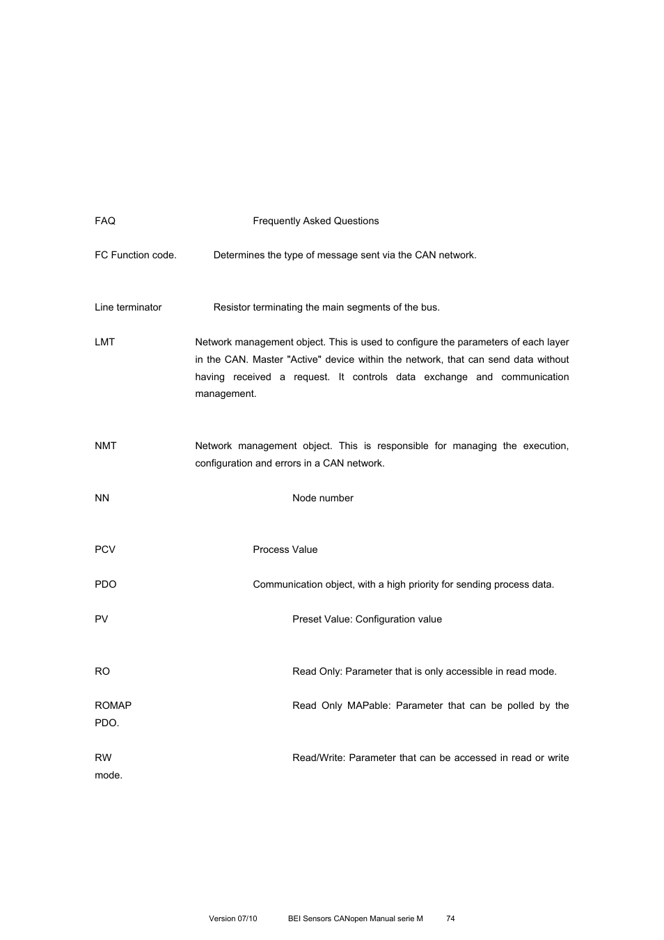 BEI Sensors MHK5 Absolute Hollow Shaft Encoder User Manual | Page 74 / 77
