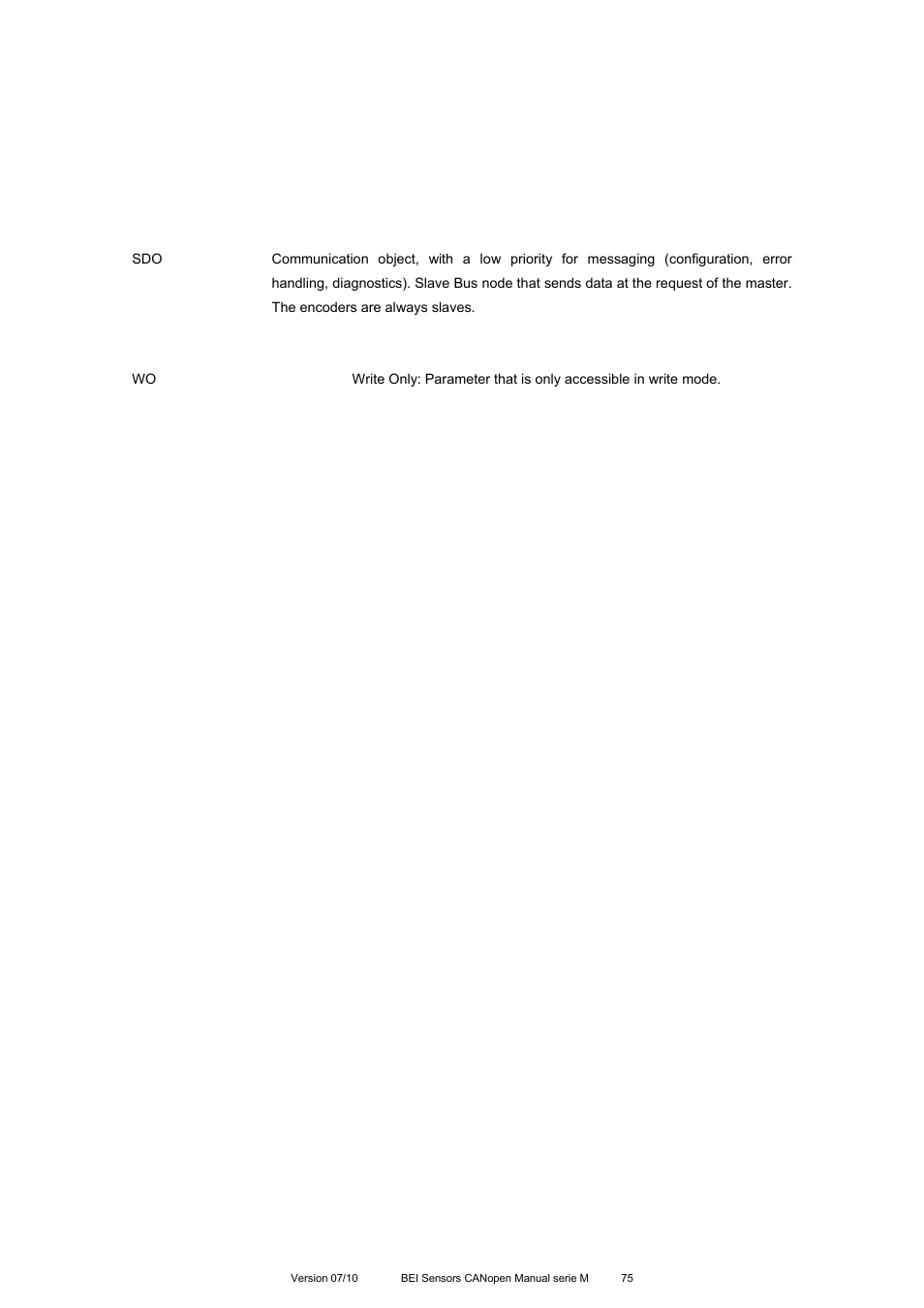 BEI Sensors MHK5 Absolute Hollow Shaft Encoder User Manual | Page 75 / 77