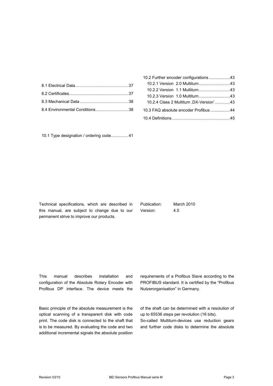 1 general, 1 absolute rotary encoder, General | BEI Sensors MHK5 Absolute Hollow Shaft Encoder User Manual | Page 3 / 48