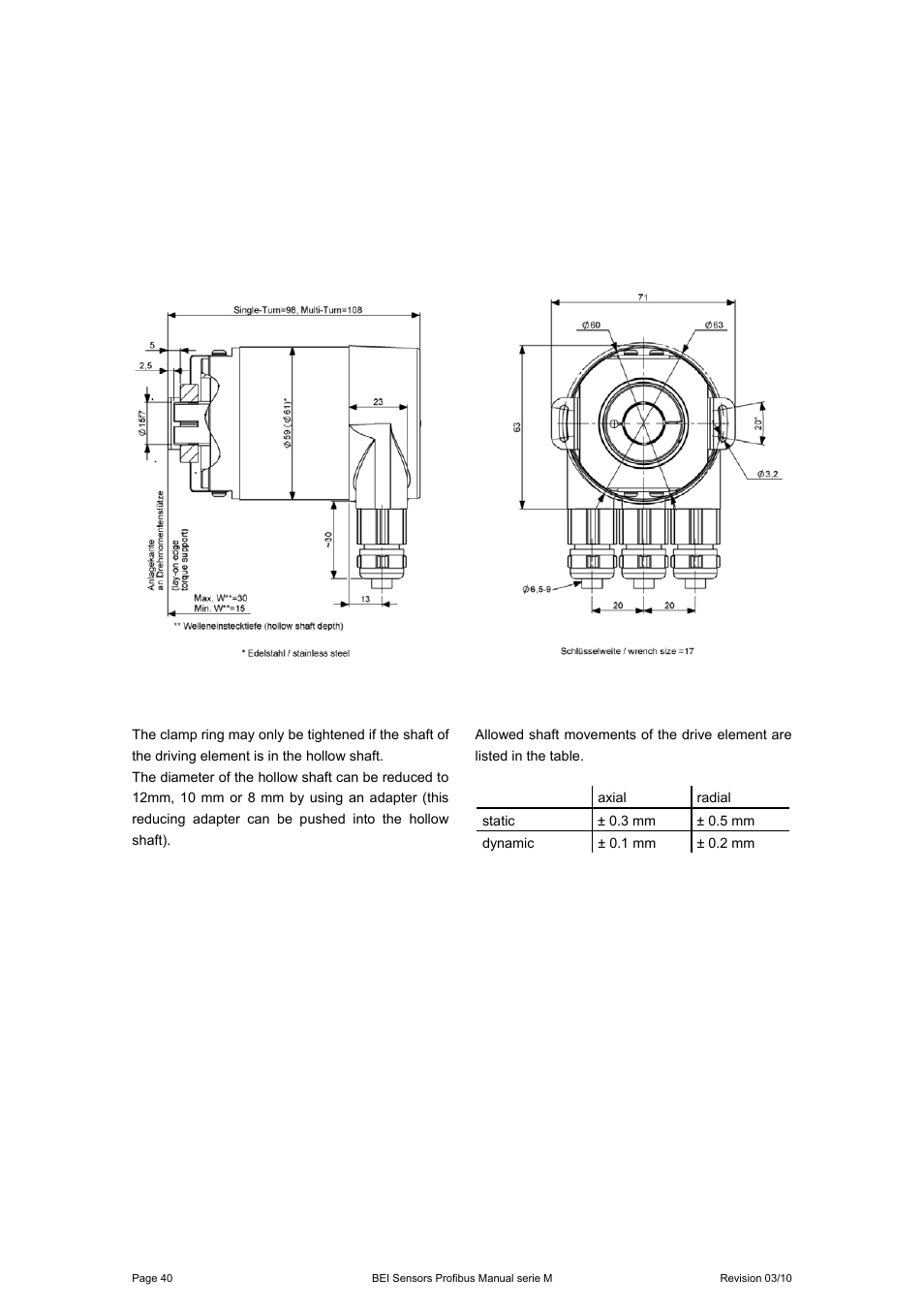 BEI Sensors MHK5 Absolute Hollow Shaft Encoder User Manual | Page 40 / 48
