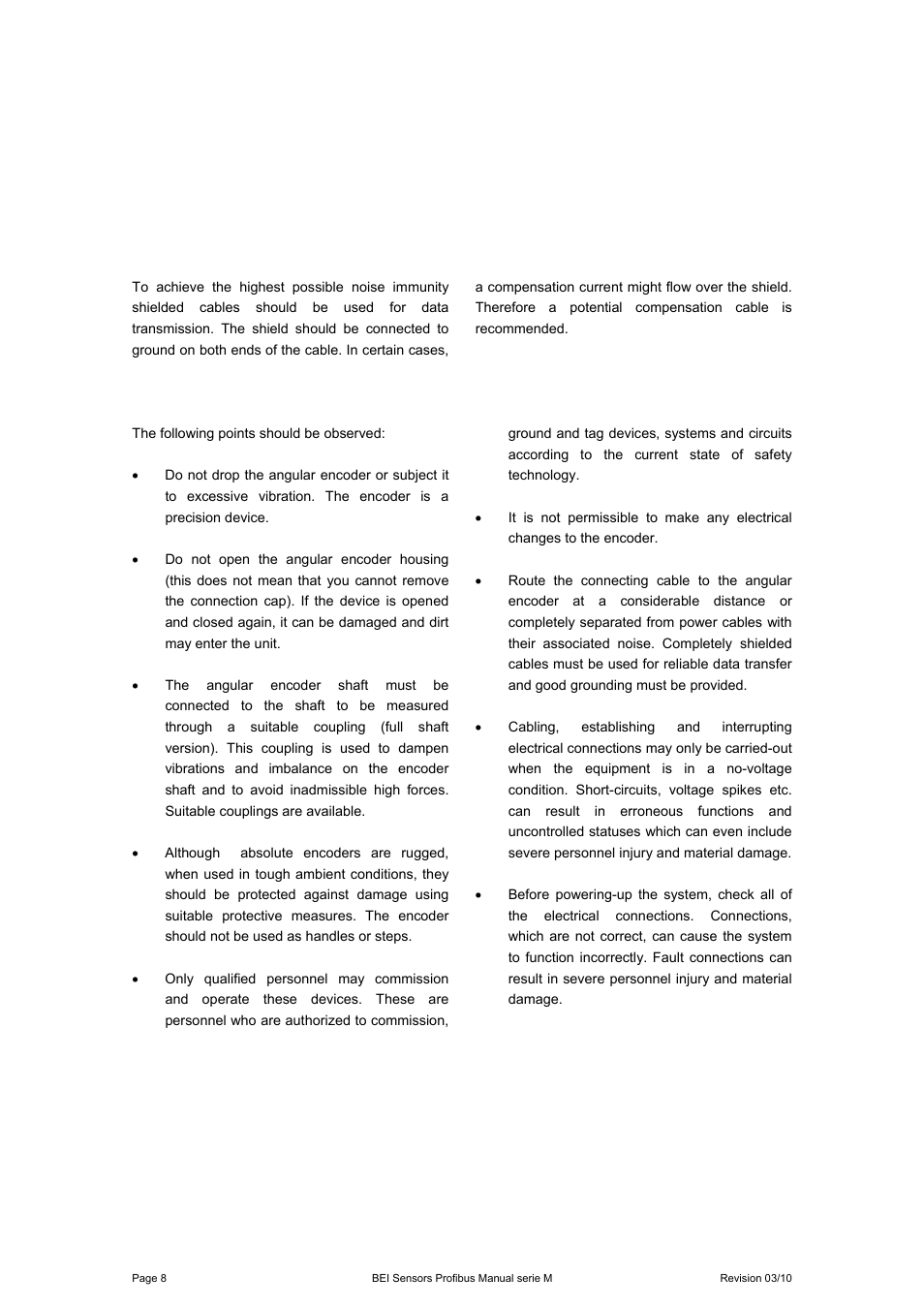 5 connecting the screen | BEI Sensors MHK5 Absolute Hollow Shaft Encoder User Manual | Page 8 / 48