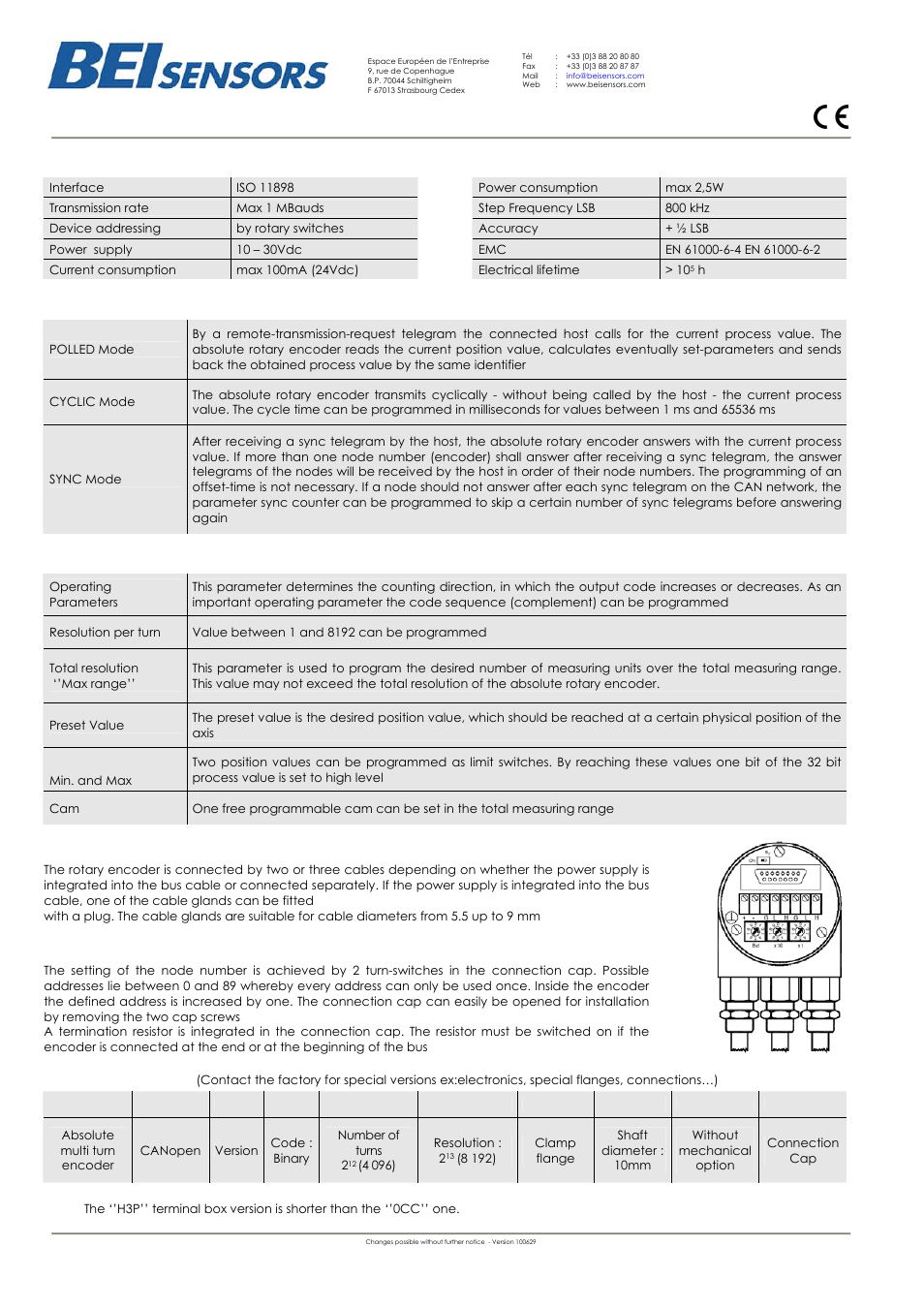 Mhm5 | BEI Sensors MHM5 Absolute Hollow Shaft Encoder User Manual | Page 2 / 2