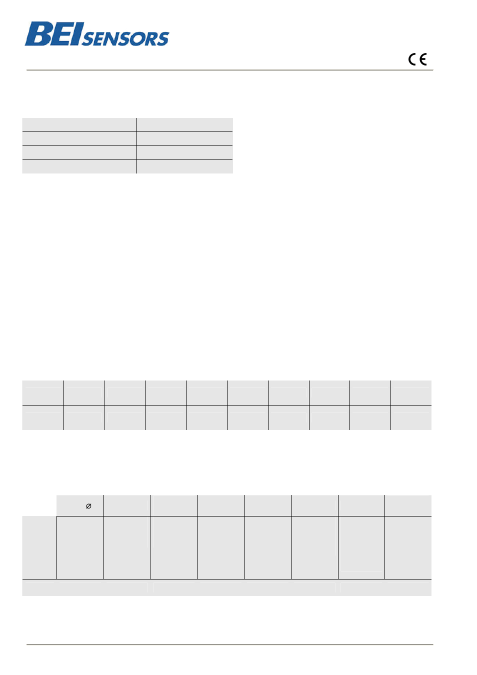 Phu9, Absolute multi-turn encoders, phu9 range, Canopen | BEI Sensors PHU9 Absolute Hollow Shaft Encoder User Manual | Page 2 / 2