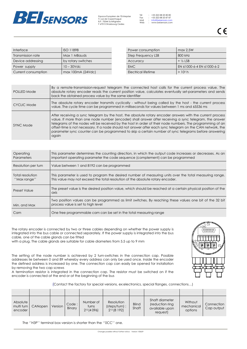 Mhk5 | BEI Sensors MHK5 Absolute Hollow Shaft Encoder User Manual | Page 2 / 2