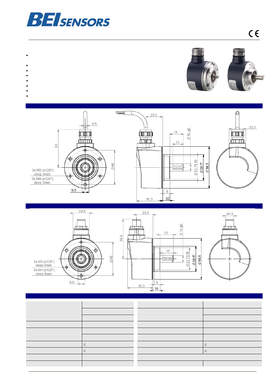 BEI Sensors AXM5 User Manual | 2 pages