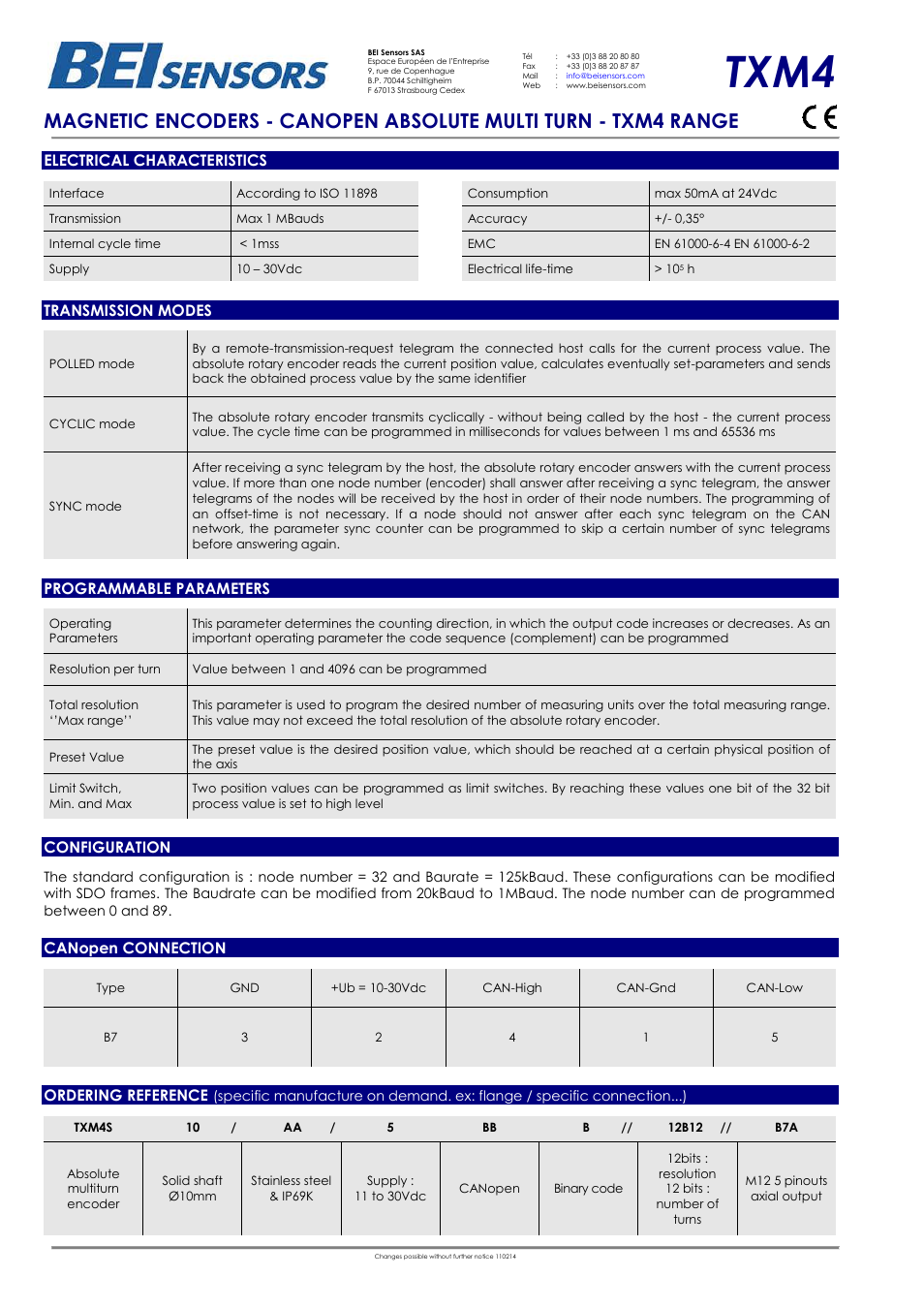 Txm4 | BEI Sensors TXM4 User Manual | Page 2 / 2