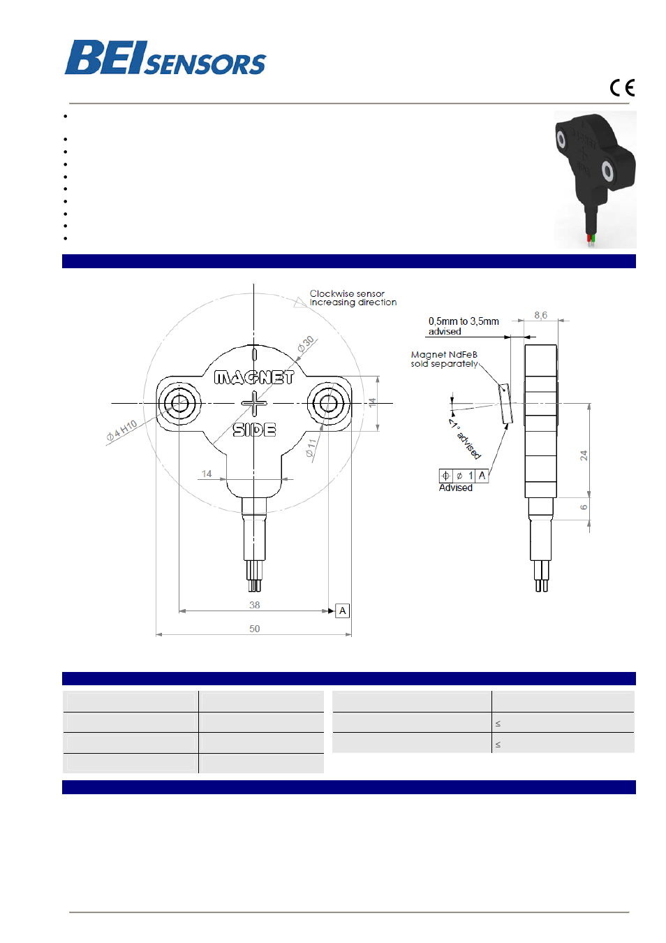 BEI Sensors ACW4 User Manual | 2 pages