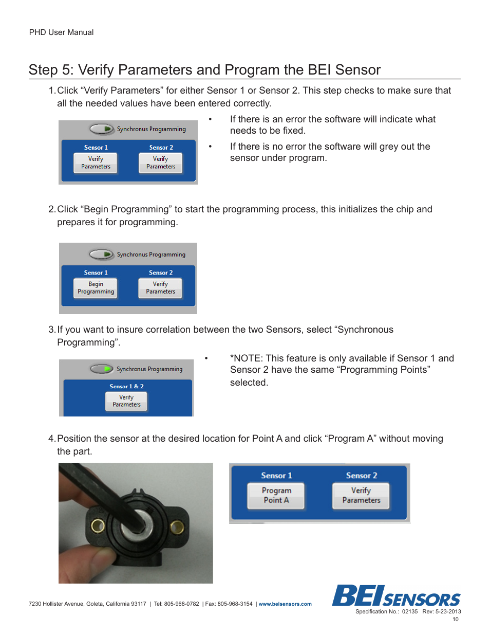 BEI Sensors Programmable Hall Device User Manual | Page 10 / 14