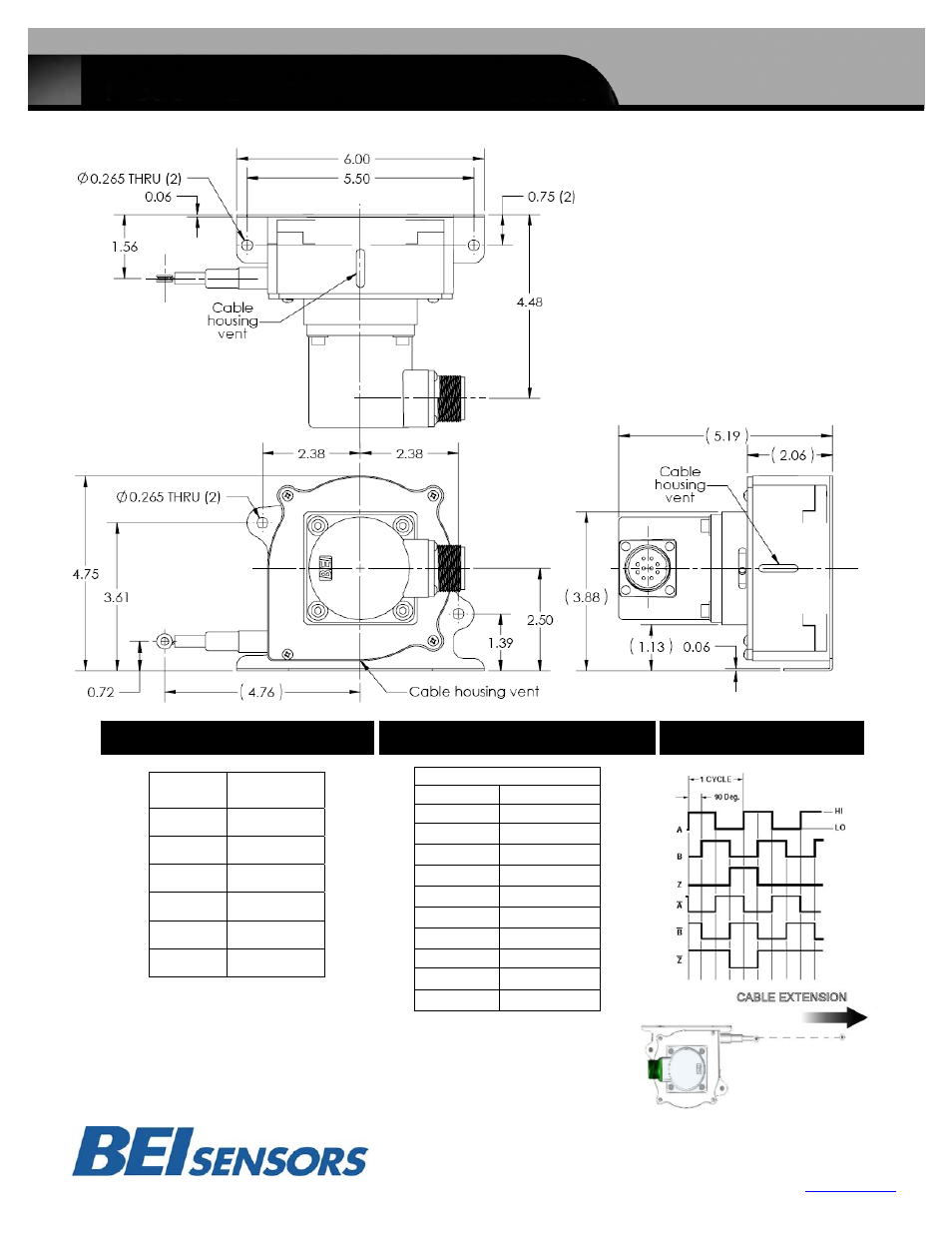 Lt25 linear cable position transducer | BEI Sensors LT25 Linear Cable Transducer User Manual | Page 2 / 2