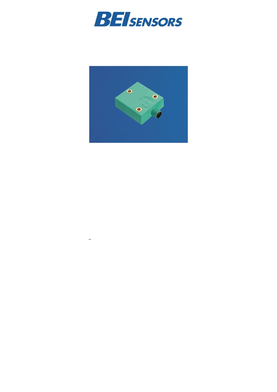 BEI Sensors Industrial Duty Inclinometers User Manual | 7 pages