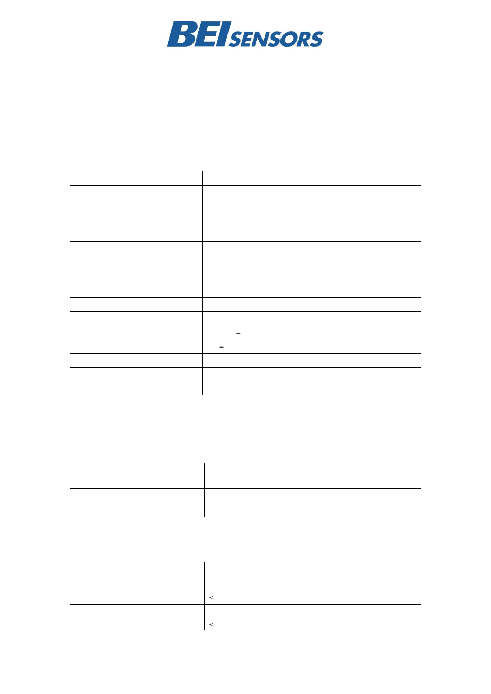 BEI Sensors Industrial Duty Inclinometers User Manual | Page 2 / 7