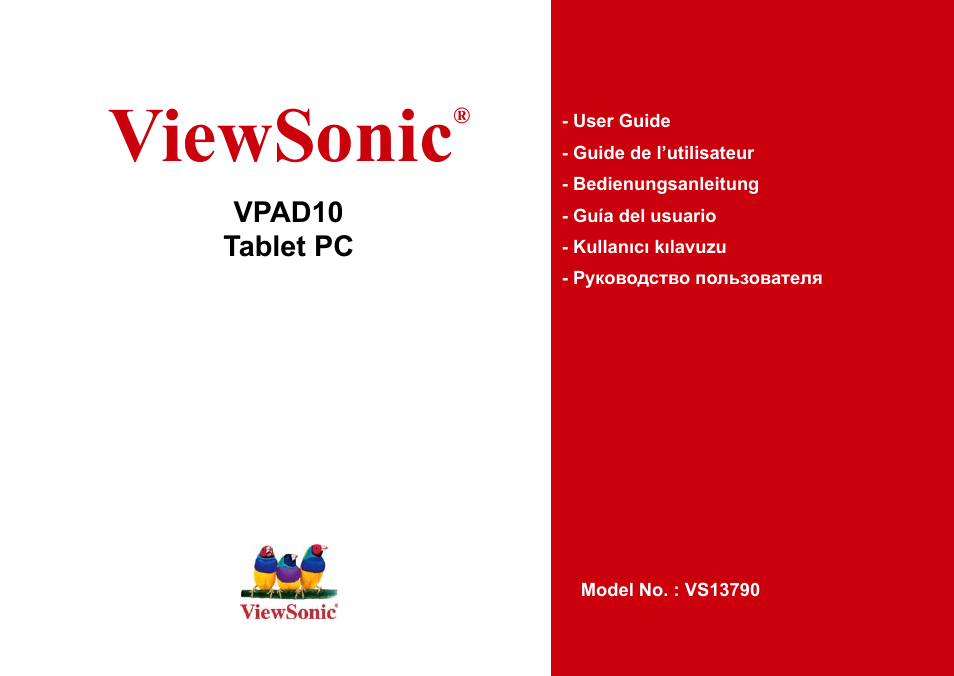 VIEWSONIC ViewPad 10 User Manual | 264 pages